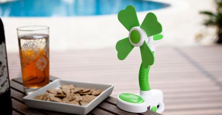 Gooseneck Soft Blade Clip Fan USB/Battery Powered - Gooseneck Soft Blade Clip Fan USB/Battery Powered TC-033